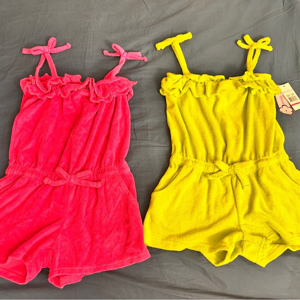 Pink Platinum Kids Romper Set - Pink and Yellow